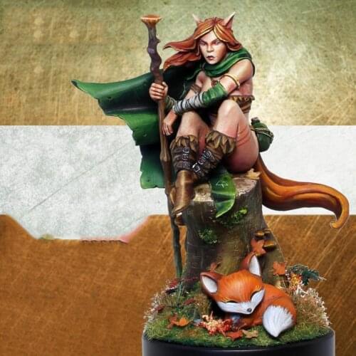 1/24 ancient officer warrior stand fantasy Resin figure Model kits Miniature gk Unassembly Unpainted