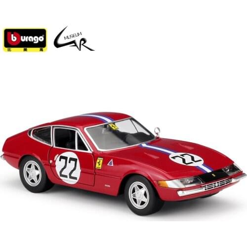 Bburago 1:24 Model Car Simulation Alloy Racing Metal Toy Car Children Toy Gift Collection Ferrari 365 GTB4 Competizione 1a Serie