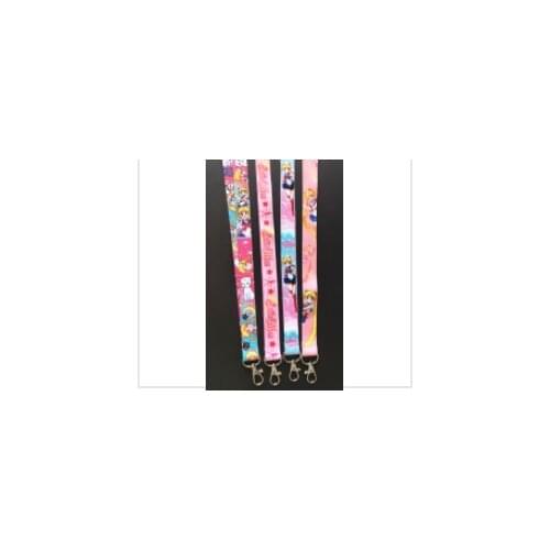 New lot 10pcs/50pcs/100pcs Japanese anime girl mix lanyard Neck Strap Lanyard Mobile Phone Key Chain ID Badge Key Chains