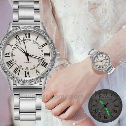 NO Logo Wholesale Luminous Needle watch Hot Sale Roman Number Women Dress Alloy Watches