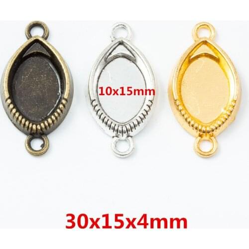 20 pieces of retro metal zinc alloy Double hanging connector pendant for DIY handmade jewelry necklace making 6828