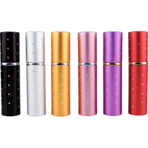 10ML Portable Mini Perfume Bottle Travel Refillable Bottle With Spray Scent Pump Empty Cosmetic Container Spray Metal Atomizer