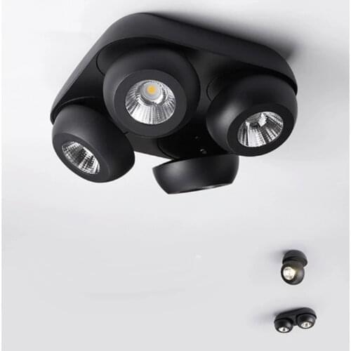 Folding 360°Rotating Dimmable COB LED Downlights 10W 20W 30W LED Ceiling Spot Lights AC85-265V LED Ceiling Lamps Indoor Lighting