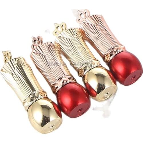 Lipstick Tube Empty Red Lipbalm Tube 12.1mm Golden Lipstick Cosmetic Container Empty Lipbalm Tube Lip Balm Packaging 30pcs/Lot