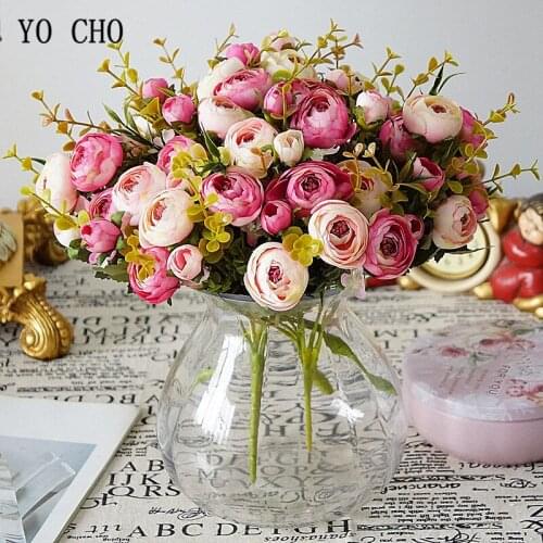 10 Heads Silk Peony Artificial Flowers Bunch Simulation Peony Faux Flowers Bouquet Home Party Wedding Vase Decoration Fake Flore