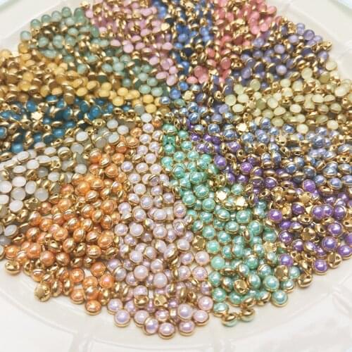 10Pcs DIY accessories Purple Pink White Green Yellow Jelly magic colored acrylic pearl buttons Mini hand sewed baby buttons