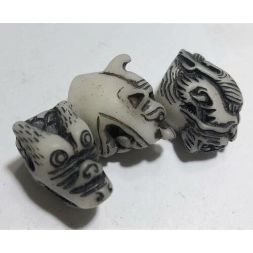12 pcs biker design tibet jewelry rock totem beads