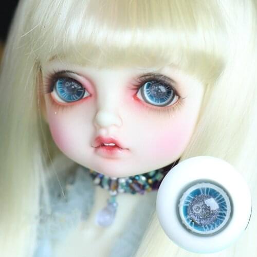 BJD doll eyeballs suitable for 1-3 1-4 1-6 size full flash white snow clear and smart super bright boutique doll accessories