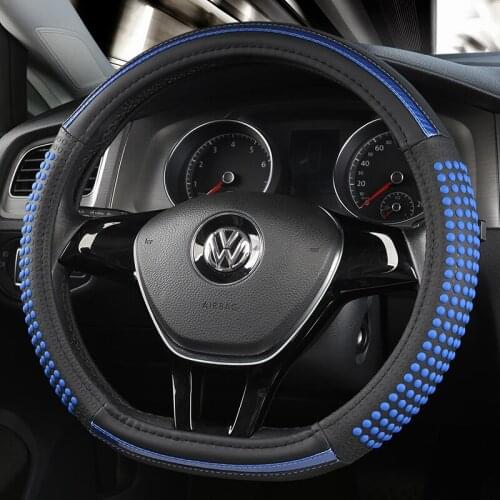 Car Steering Wheel Cover D Shape For VW GOLF 7 2015 POLO JATTA Passat Tiguan For Nissan Qashqai J11 X-trail T32 2015- 2017 2018