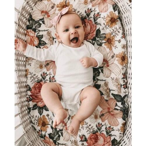 Baby printing cradle bed sheet nursing station changing cover suitable for multi-size printing elastic detachable cover bedroom