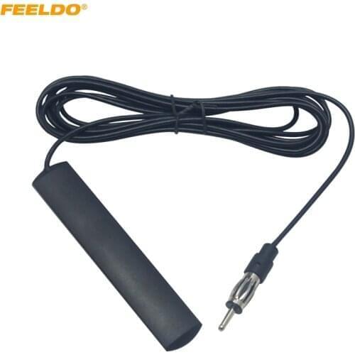 FEELDO Universal Car Radio FM Antenna Signal Amplifier Antenna with 3m Cable For Vehicle Boat Signal Enhance Antenna