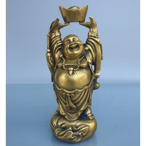China brass Ingots maitreya Buddha crafts statue