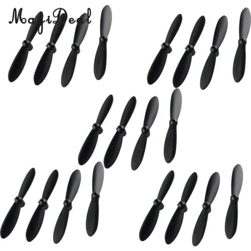 20Pcs Propeller Set Airscrew Replacement for Cheerson CX 10 Mini Drone Quadcopter Helicopter RC Accessories Black