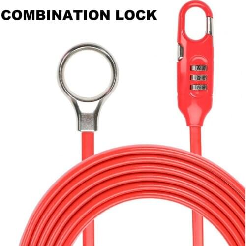 Lightweight High Quality Electric Scooter Steel Combination Safe Lock 2 Colors Bike Lock Flexible for Outdoor