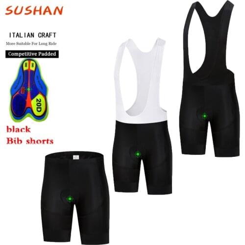 New 20D Padded Cycling Shorts Man /Women Pro Shockproof MTB Bicycle Shorts Summer Road Bike Shorts Black Cycling Tights