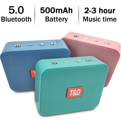 Mini TG166 Portable Small Outdoor Speaker Wireless Bluetooth 5.0 FM Radio Music Column Subwoofer Speaker Supports USB TF Card