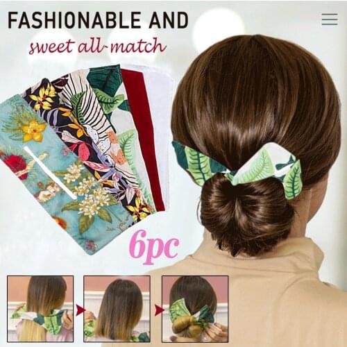Hair Bun Multicolor Cloth Magic Clip French Hairstyle Maker Hairstyle Must Haves 6pc Hair Bun Multicolor Cloth Magic Clip French