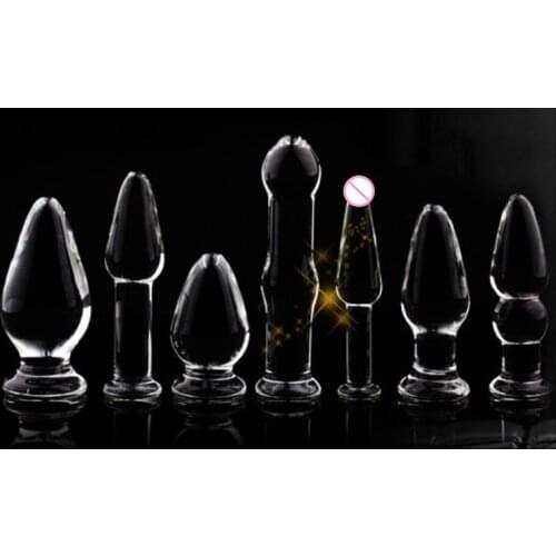 New Anal Dilator Anus Training Adult Games Glass Butt Plug,Glass anal plug Large Huge Butt plug,Glass Anal Toys,Sex Products