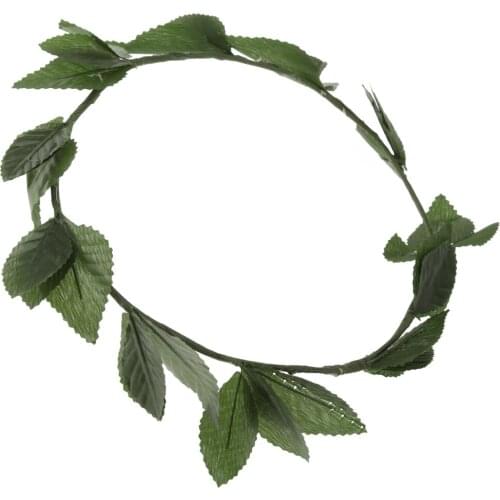 2 Pieces Gold Green Leaves Headwear Roman Greek Goddess Laurel Wreath Headbands Wedding Summer Beach Photo Props