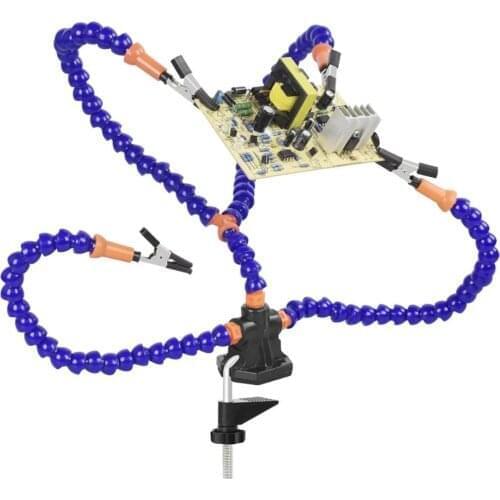 Fashion Bench Vise Table Clamp Soldering Station with 3pc Flexible Arms Soldeirng Iron Holder PCB Welding Repair Third Hand Tool