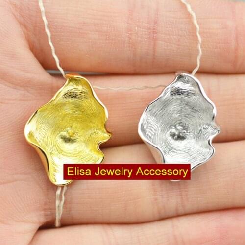 DIY Accessory 925 Sterling Silver Big Shell Pendant Holder Fashion Seashell Pendant Findings Natural Pearl Pendant Components
