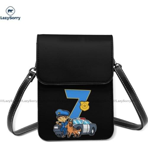 German Shepherd Shoulder Bag Shopping Female Mobile Phone Bag Bulk Funny Leather Bags