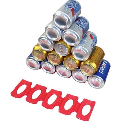 Beer Can Anti-skid Holder Silicone Stacker Cans Fridge Mat Beverages Rack Stacking Tool Storage Organizer Wine Bottle Holder