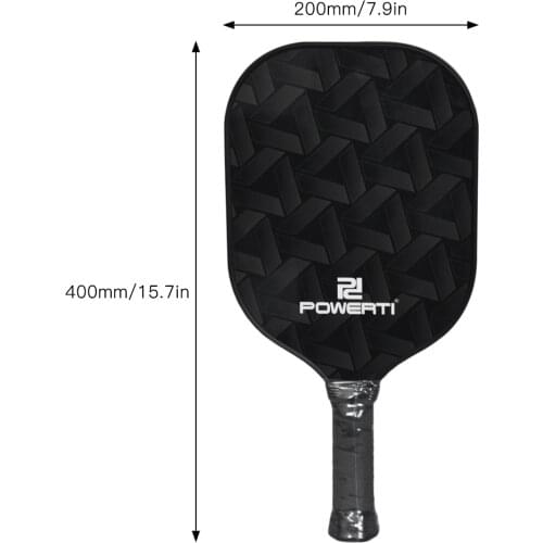 Powerti Pickleball Paddle Lightweight Graphite Racquet Textured Surface Racket For Spin Honeycomb Core Ergonomic Grip Edge Guard