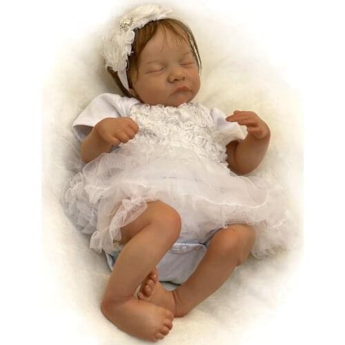 Adolly 18 Inch Realistic Reborn Baby Doll Soft Weighted Silicone Newborn Lifelike Vivid Toddler Boy Girl Toy Collection 18c003c