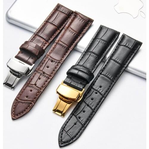 Cow Top Leather Watchband 18mm 19mm 20mm watch strap 22mm watch band 21mm 24mm Genuine Leather Watch Band Croco Matt Watch Strap for Tissot Seiko Longines