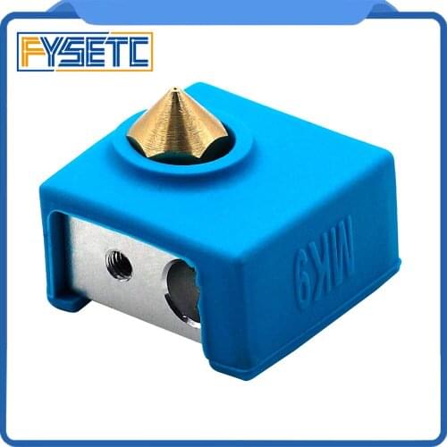 2PCS MK9 Silicone Socks Heater Block Cover Silicone Insulation Blue Color For Replicator Anet Prusa i3 Tronxy x5s MK7/MK8/MK9