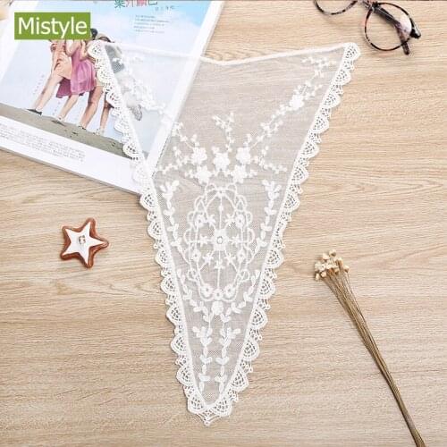 32cm*44cm 10pcs/lot Water Soluble cotton mesh Lace Collar Applique Neckline Venise Lace Trims for Garment Accessory