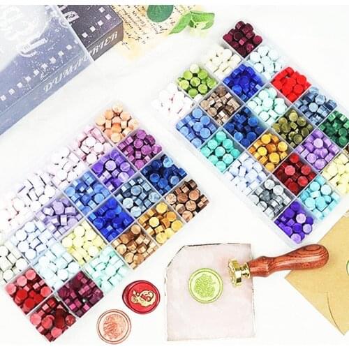 100Pcs/Lot Octagon Sealing Wax Beads Stamping Wax Seal Stamps for Envelope Documents Christmas Wedding Invitation Decorative