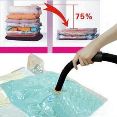 Home Convenient Vacuum Bag Storage Organizer Transparent Clothes Organizer Seal Compressed Travel Saving Space Bags Package