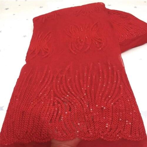 2020 gold New Design African Lace Fabric Wholesale French Lace Fabric purple High Quality Nigerian Tulle big Sequins Lace Fabric