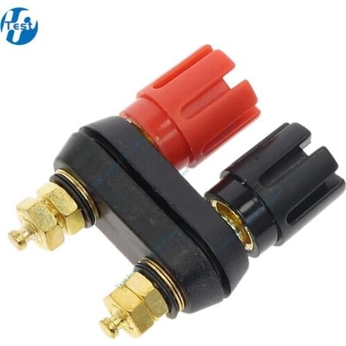1pc Banana plugs Couple Terminals Red Black Connector Amplifier Terminal Binding Post Banana Speaker Plug Jack