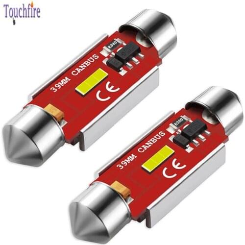 10pcs C5W Festoon Canbus LED 31 36 39 41mm CSP-1860 Car Bulb Reading Interior License Plate Door Dome Light 12V 6000K White