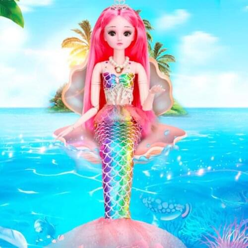 60cm Mermaid Princess Doll Set BJD girl dress up doll 1/3 Ball Jointed children gift toys gift