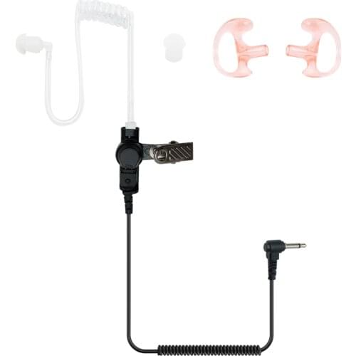 ABBREE Original Air Acoustic Tube Walkie Talkie Earpiece Earbud 3.5mm Connector Replacement Clear Headset for Two-Way Radios