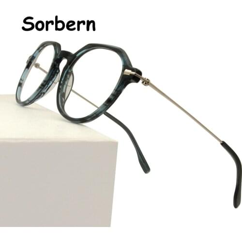 Acetate Optical Eyeglasses Frame Men Korean Vintage Spectacles Women Square Ultralight Glasses Frame Designer Optical Myopia