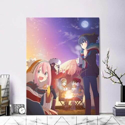 Laid-Back Yuru Camp Anime Decoration Home Decor Canvas Painting Living Room Wall Art Pictures Posters Prints