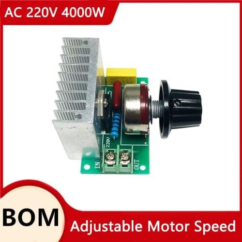 Hot AC 220V 4000W Adjustable Motor Speed Controller Electronic Volt Voltage Regulator SCR Dimmer Module