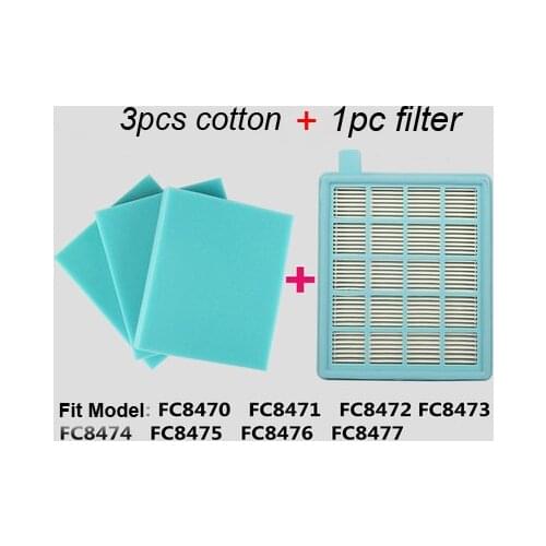 4pcs/Lot Filter Mesh Hepa Filter Buffalo-Mistral For Philips Vacuum Cleaner FC8475 FC8630 FC8631 FC8632 FC8633 FC8634 FC8635
