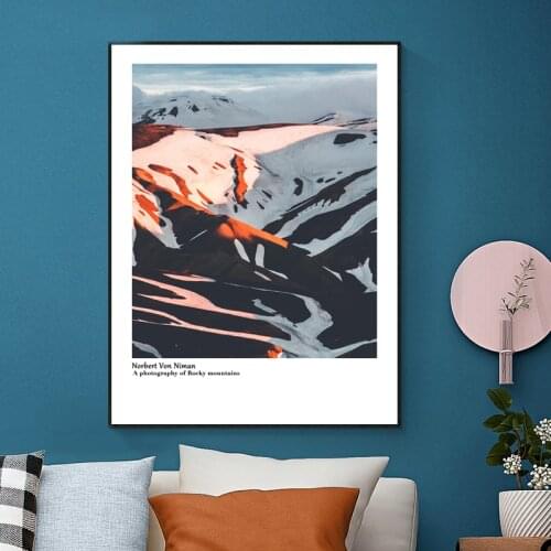Norbert Von Niman A Photography of Rocky mountains Abstract Canvas Painting Poster Print Decor Wall Art Canvas Painting Picture