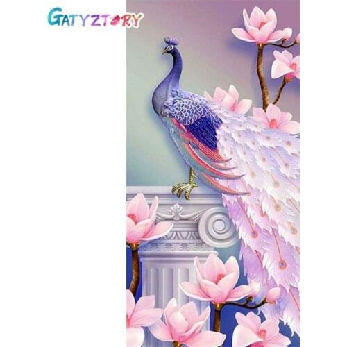 GATYZTORY DIY Painting By Number Birds Drawing On Canvas Pictures By Numbers Kits HandPainted Paintings Animal Gift Home Decor