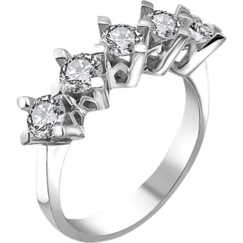 Certified Swarovski Cubic Zirconia Dibs 925 Silver Ring
