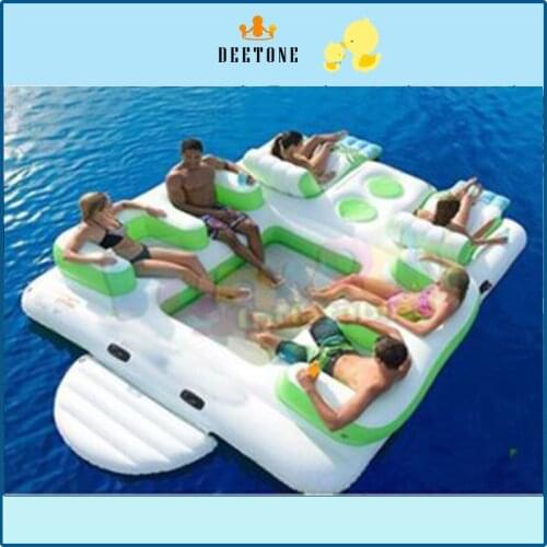 PVC inflatable high-quality water bar floating platform, floating chair toys on the water