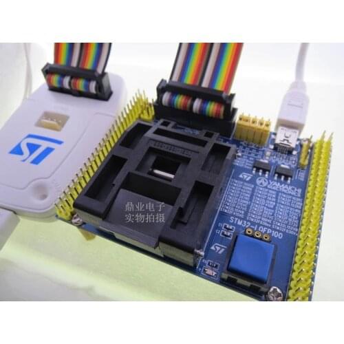 Original ST IC Test Seat STM32F103 STM32F407 Burning Programm STM32L STM32F LQFP100 Socket Adapter