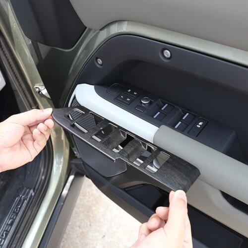Right hand driving For Land Rover Defender110 2020 ABS plastic Window Lift Switch Buttons Frame Cover stickers Car Accessories