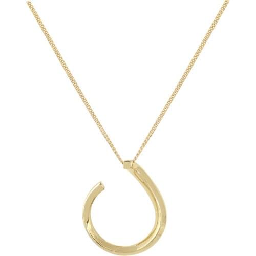 Simple style U-shaped metal texture European and American fashion Long Necklace Gift for women